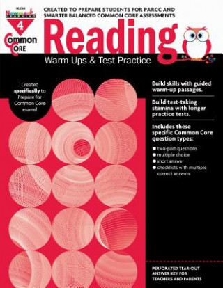 Książka Common Core Reading: Warm-Ups and Test Practice Grade 4 Teacher Resource Newmark Learning