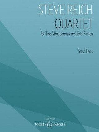 Βιβλίο Quartet: For 2 Vibraphones and 2 Pianos Set of Parts Steve Reich