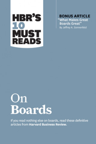 Könyv HBR's 10 Must Reads on Boards (with bonus article "What Makes Great Boards Great" by Jeffrey A. Sonnenfeld) Harvard Business Review