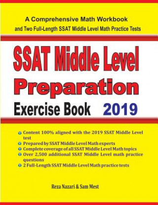 Knjiga SSAT Middle Level Math Preparation Exercise Book Reza Nazari