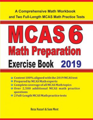 Könyv MCAS 6 Math Preparation Exercise Book Reza Nazari