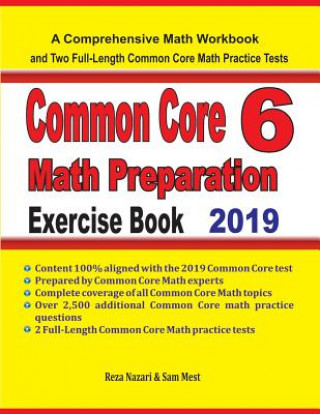 Könyv Common Core 6 Math Preparation Exercise Book Reza Nazari