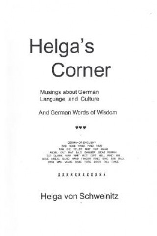 Knjiga Helga's Corner Helga von Schweinitz