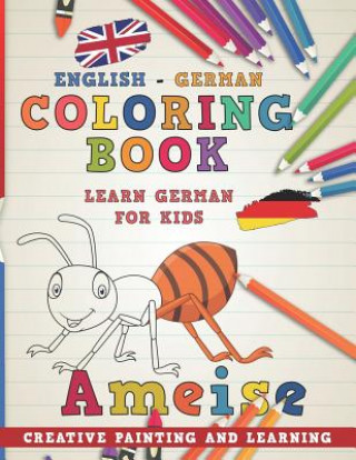Kniha Coloring Book: English - German I Learn German for Kids I Creative Painting and Learning. Nerdmediaen