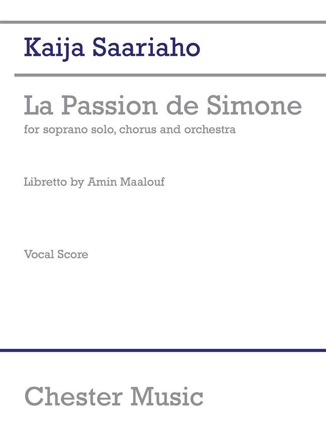 Book Kaija Saariaho: La Passion de Simone (Vocal Score) 