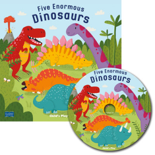 Книга Five Enormous Dinosaurs [With CD (Audio)] Will Bonner