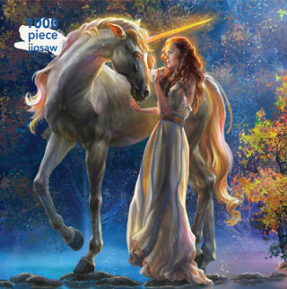 Hra/Hračka Adult Jigsaw Sophia and the Unicorn by Elena Goryachkina: 1000 Piece Jigsaw Puzzle Flame Tree Studio