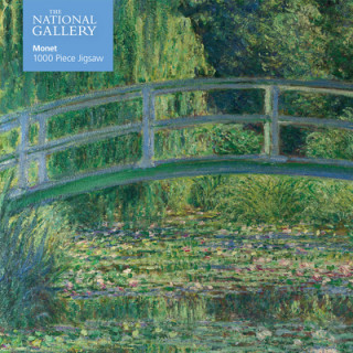 Játék Adult Jigsaw Puzzle National Gallery Monet: Bridge over Lily Pond Flame Tree Studio
