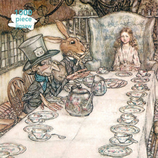 Joc / Jucărie Adult Jigsaw Puzzle Arthur Rackham: Alice in Wonderland Tea Party Flame Tree Studio