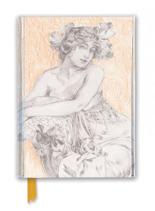 Calendar / Agendă Alphonse Mucha: Study for Documents Decoratifs Plate 12 (Foiled Journal) Flame Tree Studio