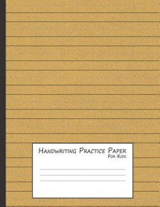 Książka Handwriting Practice Paper for Kids: A Workbook for Learning to Write Alphabets & Numbers - Brown Foam Purple Dot