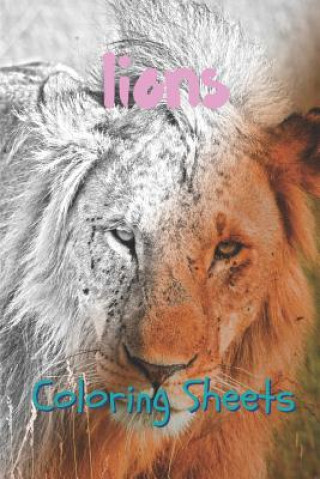 Kniha Lion Coloring Sheets: 30 Lion Drawings, Coloring Sheets Adults Relaxation, Coloring Book for Kids, for Girls, Volume 6 Coloring Books