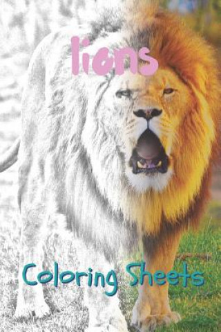 Kniha Lion Coloring Sheets: 30 Lion Drawings, Coloring Sheets Adults Relaxation, Coloring Book for Kids, for Girls, Volume 13 Coloring Books