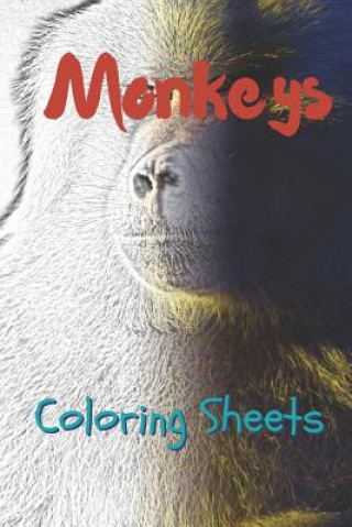 Kniha Monkey Coloring Sheets: 30 Monkey Drawings, Coloring Sheets Adults Relaxation, Coloring Book for Kids, for Girls, Volume 2 Julian Smith