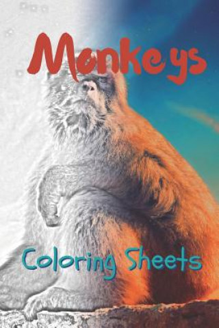 Könyv Monkey Coloring Sheets: 30 Monkey Drawings, Coloring Sheets Adults Relaxation, Coloring Book for Kids, for Girls, Volume 8 Julian Smith
