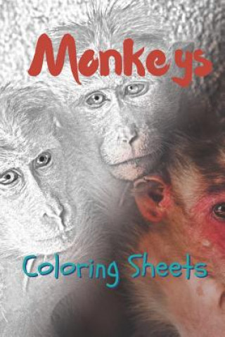 Kniha Monkey Coloring Sheets: 30 Monkey Drawings, Coloring Sheets Adults Relaxation, Coloring Book for Kids, for Girls, Volume 9 Julian Smith