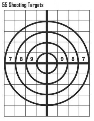 Kniha 55 Shooting Targets: Bullseye Shooting Targets Special Targets