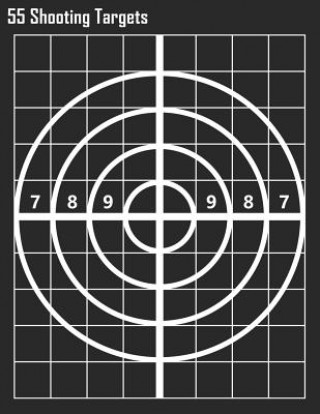 Knjiga 55 Shooting Targets: Bullseye Shooting Targets - Black Special Targets