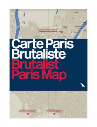 Nyomtatványok Brutalist Paris Map Robin Wilson