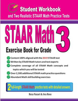 Kniha STAAR Math Exercise Book for Grade 3 Reza Nazari