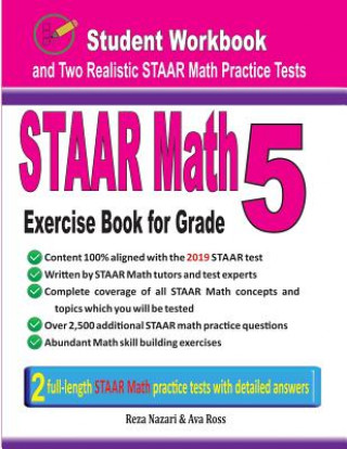 Kniha STAAR Math Exercise Book for Grade 5 Reza Nazari
