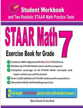 Könyv STAAR Math Exercise Book for Grade 7 Reza Nazari
