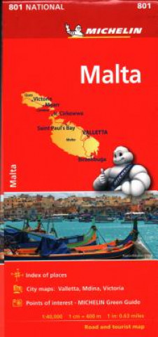 Tiskovina Michelin Malta Map 801 Michelin