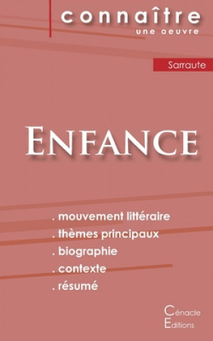 Könyv Fiche de lecture Enfance de Nathalie Sarraute (Analyse litteraire de reference et resume complet) Nathalie Sarraute