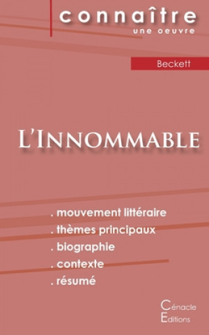 Kniha Fiche de lecture L'Innommable de Samuel Beckett (Analyse litteraire de reference et resume complet) Samuel Beckett