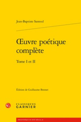 Kniha Oeuvre Poetique Complete Jean-Baptiste Santeul