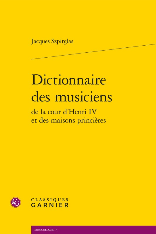 Knjiga Dictionnaire Des Musiciens Jacques Szpirglas