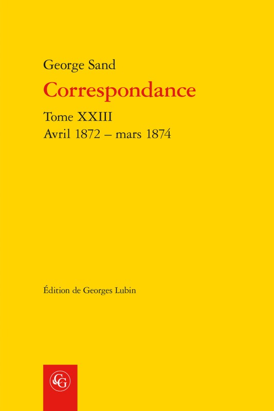 Kniha Correspondance: Avril 1872 - Mars 1874 George Sand