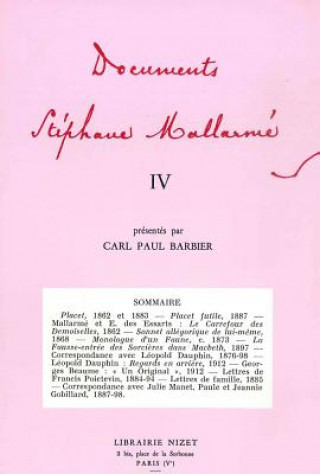 Carte Documents Stephane Mallarme IV Carl Paul Barbier