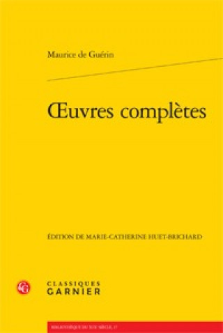 Boek Oeuvres Completes Maurice De Guerin