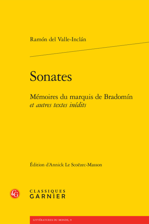 Βιβλίο Sonates: Memoires Du Marquis de Bradomin Et Autres Textes Inedits Ramon Del Valle-Inclan