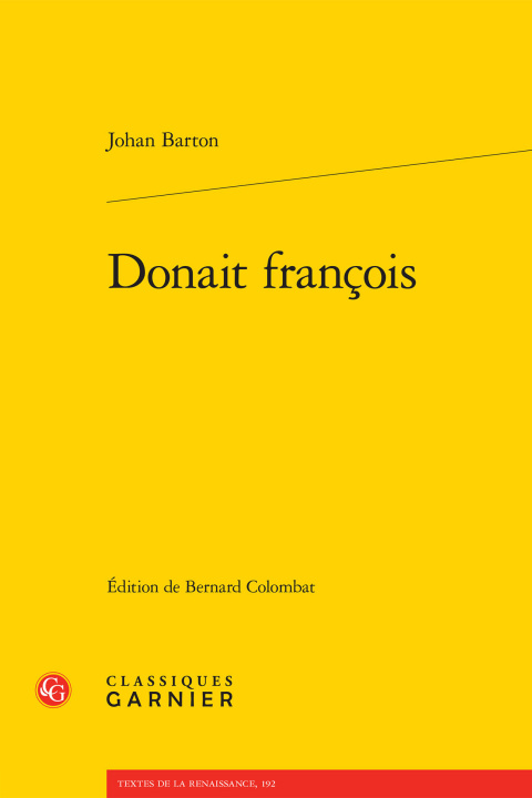 Kniha Donait Francois Johan Barton