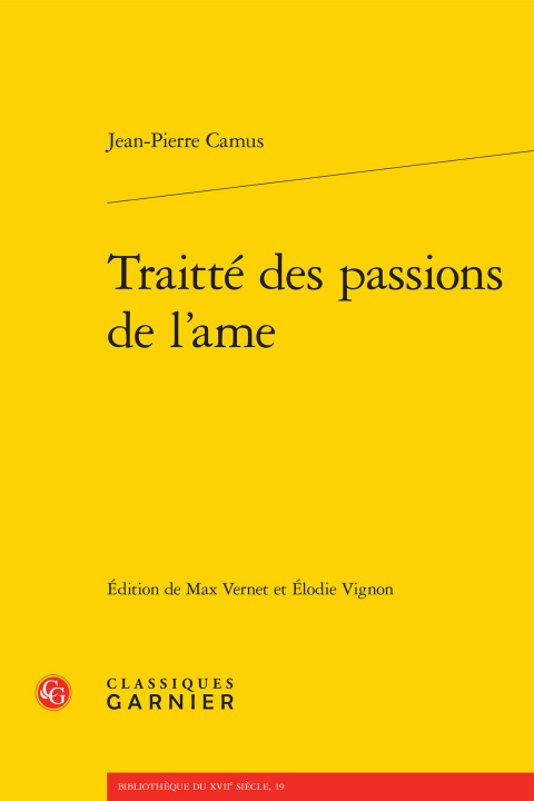 Buch Traitte Des Passions de l'Ame Jean-Pierre Camus