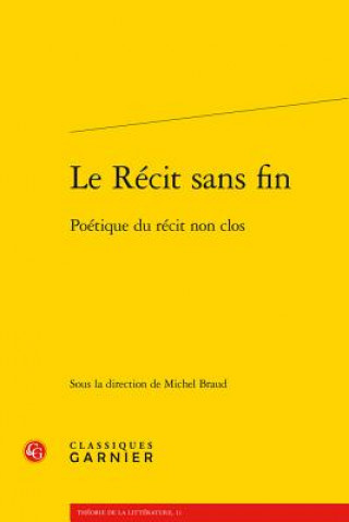 Carte Le Recit Sans Fin: Poetique Du Recit Non Clos Michel Braud