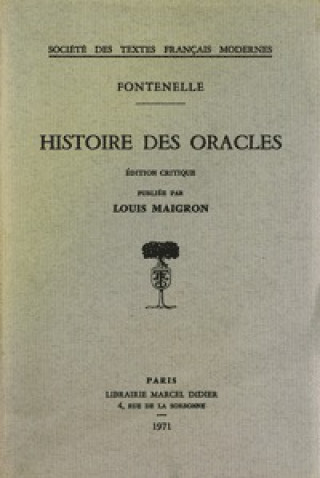 Boek Histoire Des Oracles Bernard Le Fontenelle