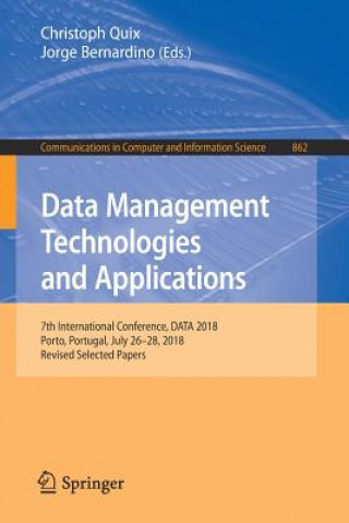 Könyv Data Management Technologies and Applications Jorge Bernardino