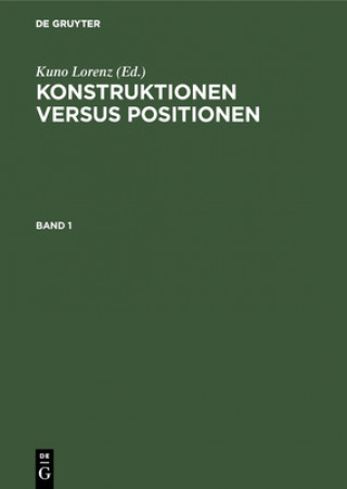 Kniha Konstruktionen Versus Positionen Kuno Lorenz