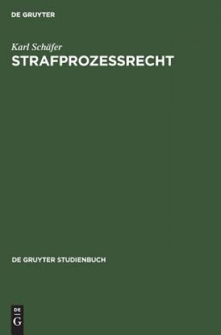 Kniha Strafprozessrecht Karl Schäfer