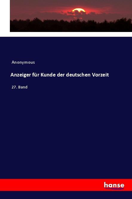 Buch Anzeiger für Kunde der deutschen Vorzeit 