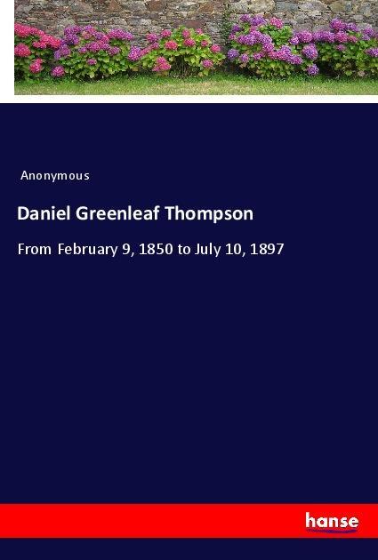 Knjiga Daniel Greenleaf Thompson Anonymous