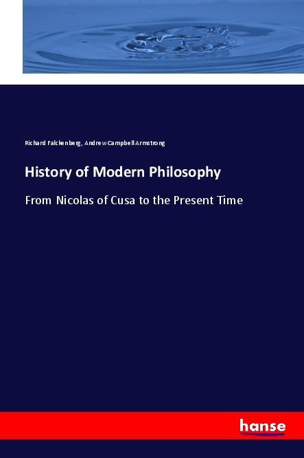 Buch History of Modern Philosophy Richard Falckenberg