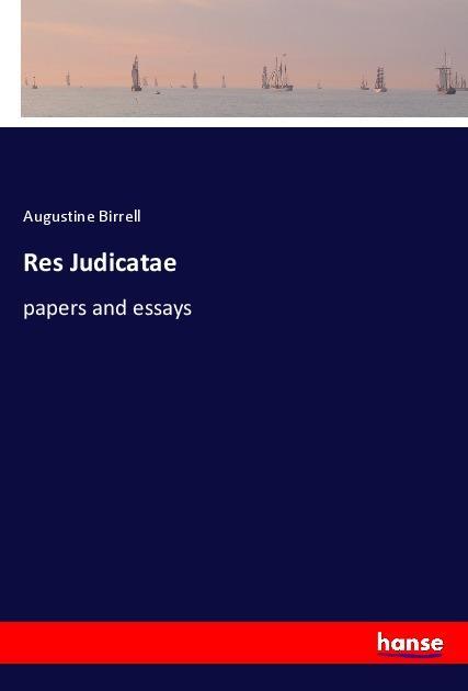 Книга Res Judicatae Augustine Birrell
