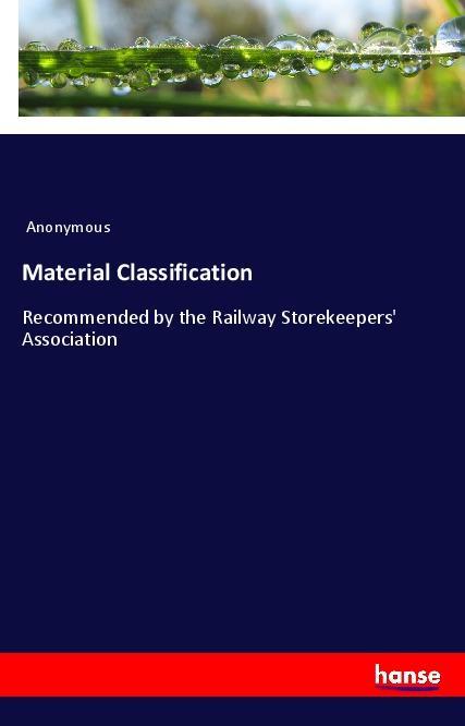 Knjiga Material Classification Anonymous