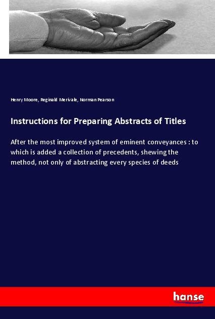 Book Instructions for Preparing Abstracts of Titles Henry Moore