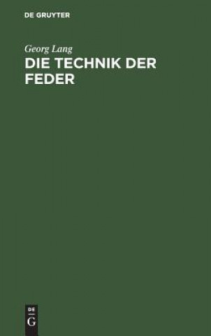 Buch Die Technik Der Feder Georg Lang