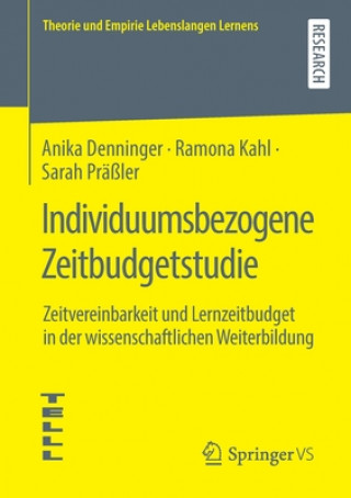 Knjiga Individuumsbezogene Zeitbudgetstudie Anika Denninger
